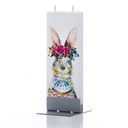 Easter Bunny with Egg and Flowers