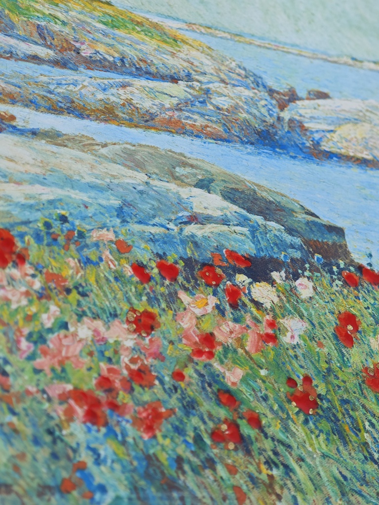 4 wick square candle Childe Hassam Poppies, Isles of Shoals, 1891