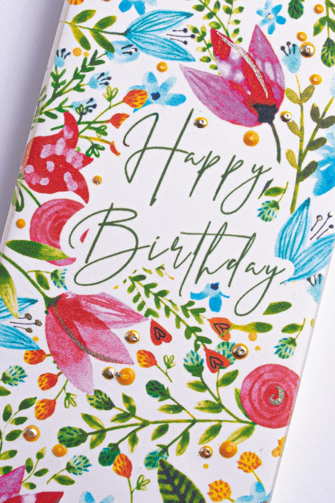 Happy Birthday Watercolor Florals