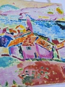 4 wick square candle View of Collioure, Henri Matisse