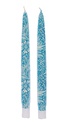 Blue marigold by William Morris - Set of  2 Taper Candles