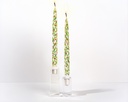 Christmas Pine Needles and Berries - Set of  2 Taper Candles